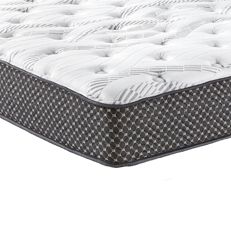 Matelas double 10 po à fermeté moyenne ferme pour favoriser le sommeil, mousse viscoélastique imprégnée de gel pour le soutien du dos, ressorts enveloppés pour une nuit de sommeil tranquille, mousse ajustable, noir et blanc, 75 po x 54 po