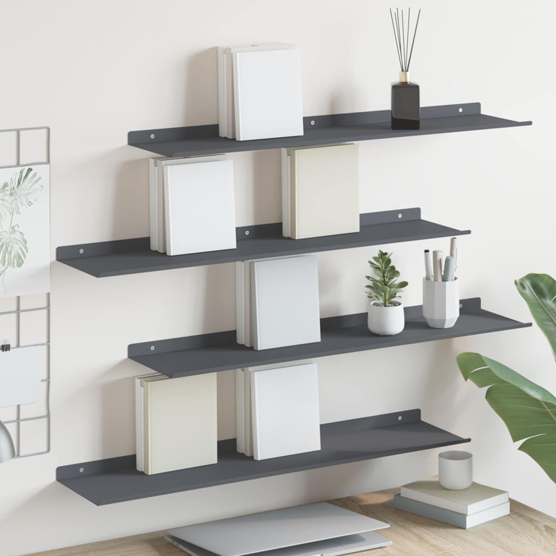 Steel Floating Shelf, Anthracite