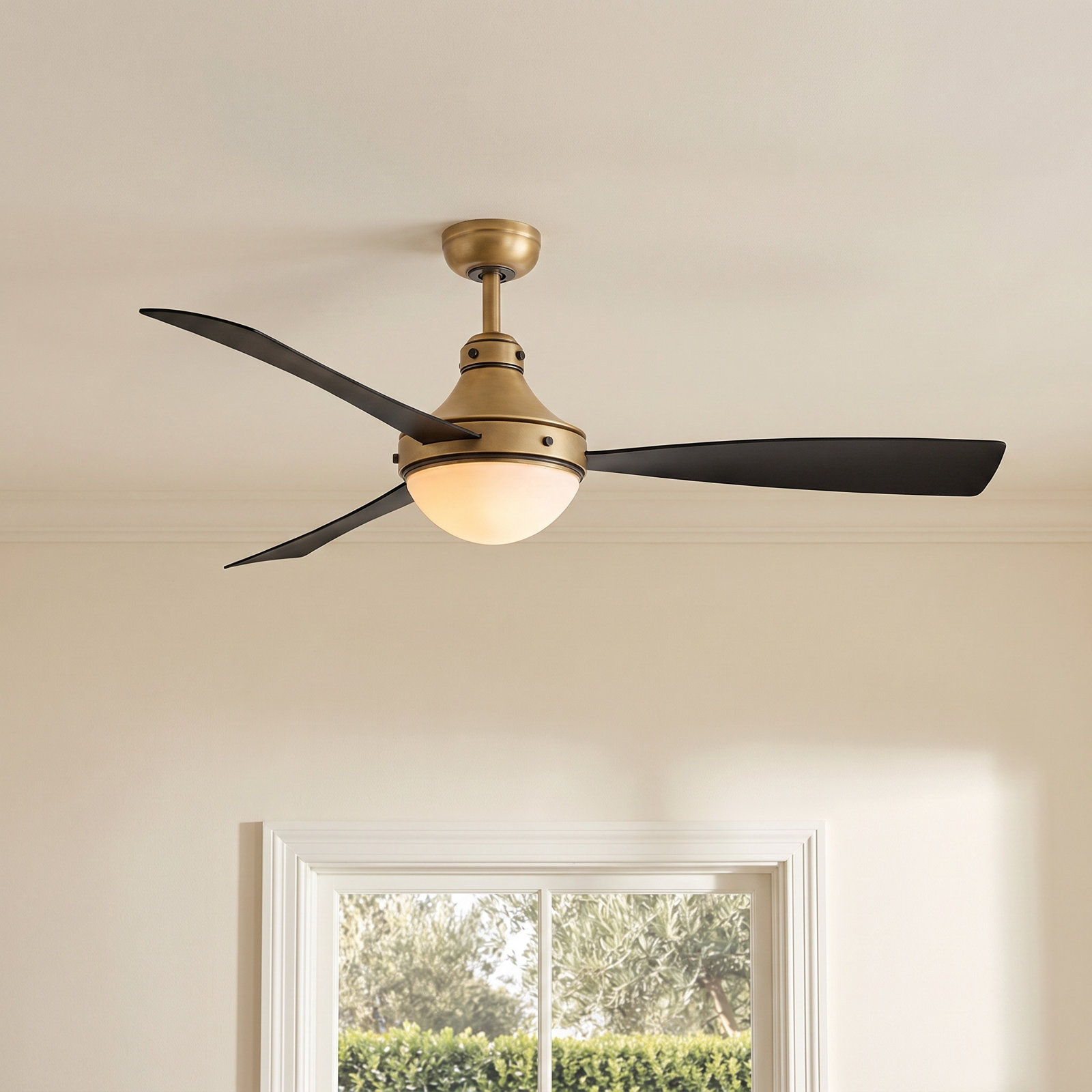 Cascade LED Smart Fan, Matte Black/Gold