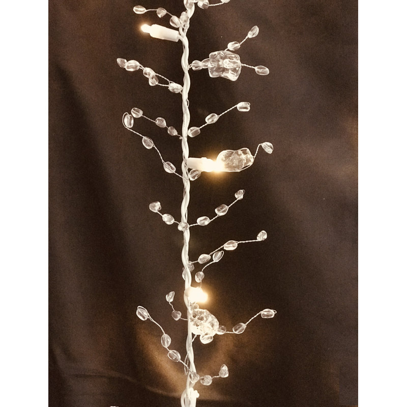 Guirlande fantaisie 6 'en cristal blanc