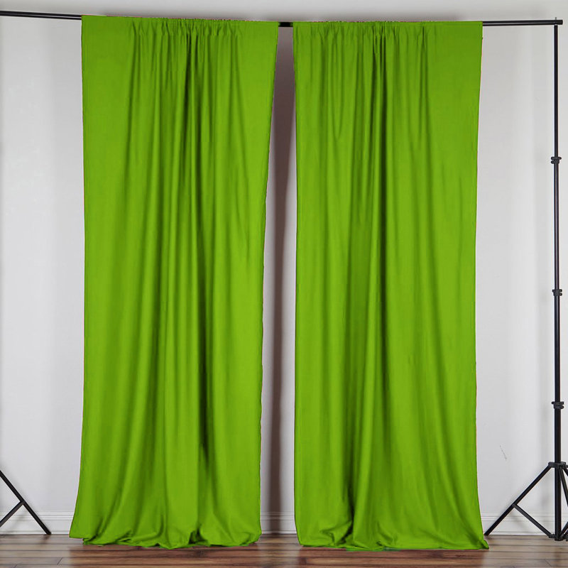 Panneau de rideau simple obscurcissant Antion, Vert lime, 56 po x 108 po