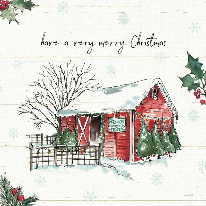 «Holiday On The Farm IV Merry Christmas», H 20 po x l 20 po x P 1,25 po