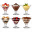 Weleetka Footed Glass Ice Cream Dessert Bowls