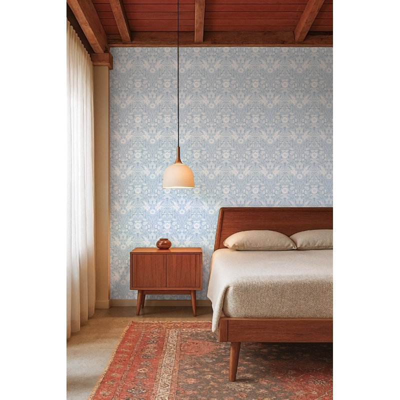 Wild Meadow - Wallpaper, Sage Pink, Premium Paper