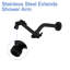 Bras de douche extensible en acier inoxydable 4 po