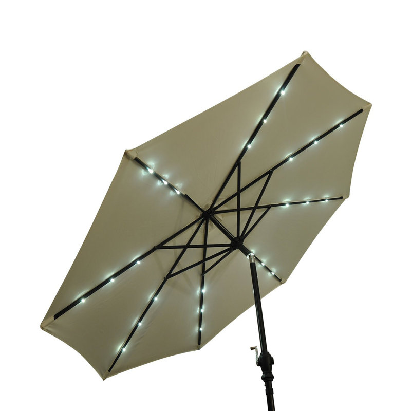 Nectar 268cm Lighted Tilt Market Parasol