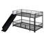 Lit superposé en métal avec glissière et barrières de sécurité - Lit superposé en métal pour chambre d'enfant-1069774144-1069774174