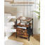 Bedside Table Set of 2, Side End Table with 2 Fabric Storage Drawers, Bedside Cabinet with Open Storage Shelf, Nightstand for Bedroom, Livingroom -1431866385