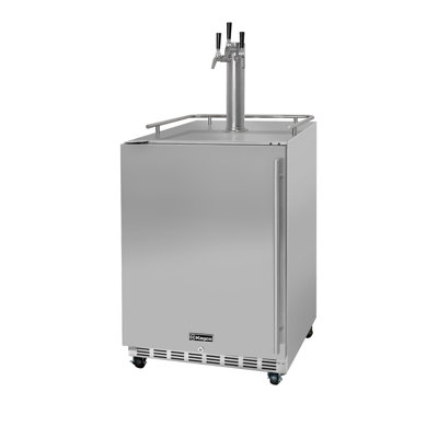 Kegco 24" Wide Outdoor Triple Tap All Stainless Steel Commercial Kegerator with Kit on Fridge.com
