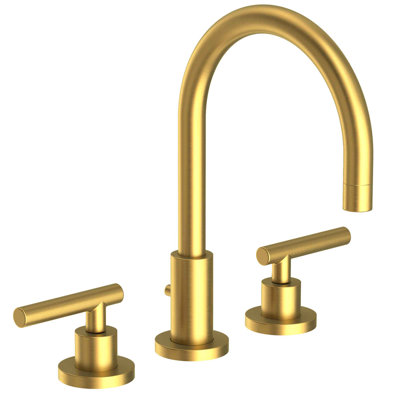East Linear Widespread Bathroom Faucet with Drain Assembly