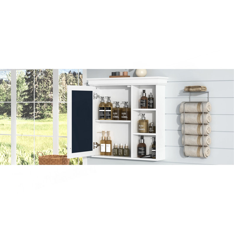 30'' X 28'' Bathroom Medicine Cabinet With Mirror, Wall Mounted Mirror Cabinet With Storage Organizer, Over The Toilet Storage Storage Cabinet For Bathroom
