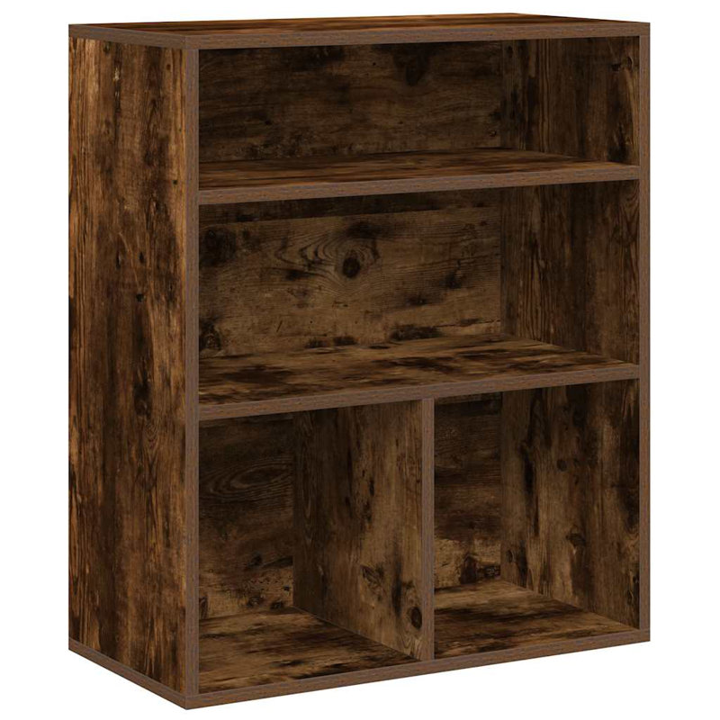 Shivin 71.5cm H x 60cm W Bookcase, Smoked Oak