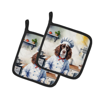 Ensemble de poignées en polyester Caroline's Treasures The Dog Chef