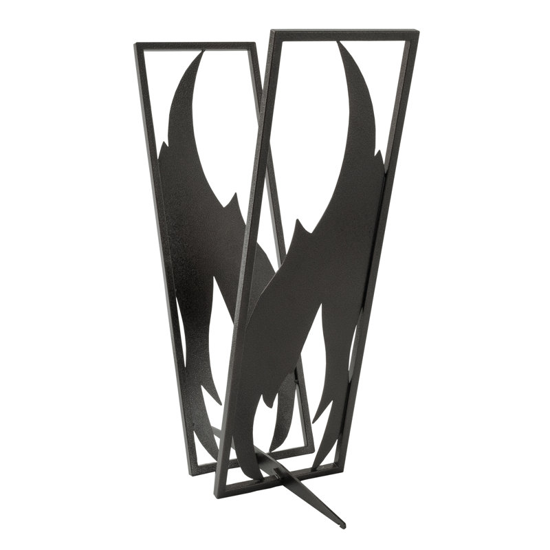 Anojan 19.7'' W Log Rack, Black