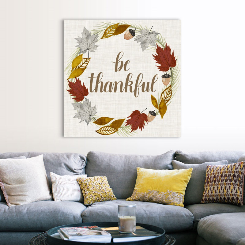 Reproduction d’art textuel sur toile, "Contemporary Autumn collection F", H 48 po x l 48 po x P 1,25 po, Toile tendue