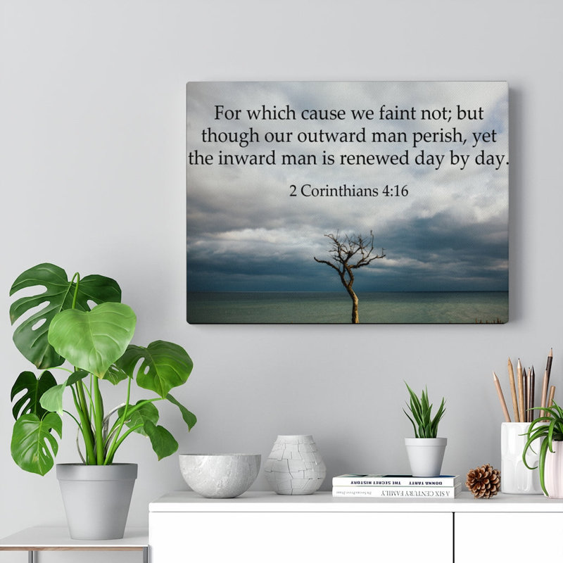Outward Man Perishes 2 Corinthians 4:16 - Wrapped Canvas Print, 30cm H x 41cm W