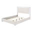 Lit de style contemporain blanc grand lit 1pc avec tête de lit à finition UV