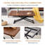 Bureau multifonctionnel à hauteur réglable, plateau en grain de bois, design minimaliste moderne pour le bureau et la maison-847005610-847004475