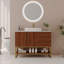 Meuble-lavabo moderne de 36 po avec lavabo vasque en céramique, armoire d'appoint dorée-387103190-387103191
