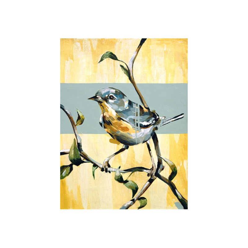Warbler A par Chelsea Art Studio - Peinture, Couche de verre, H 32 po x l 24 po x P 1,5 po