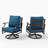 Argirios Metal Patio Swivel Chair with Cushions (Set of 2)-101468490