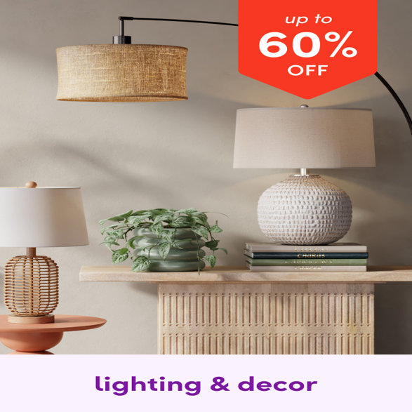 Up to 60% off lighting & decor