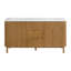 66" Double Bathroom Vanity In Light Reeded Birch