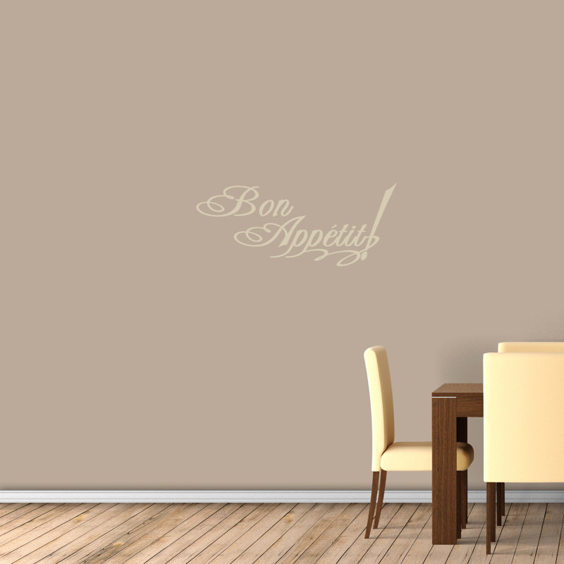 Décalcomanie murale bon appetit, Beige clair, Oui