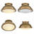 11-Inch Polished Brass Flush Mount ，1-Light-1305403965-1305403967
