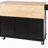 Kitchen Cart with Rubber wood Drop-Leaf Countertop ,Cabinet door internal storage racks,Kitchen Island on 5 Wheels with Storage Cabinet and 3 Drawers for Dinning Room, Black-926585654