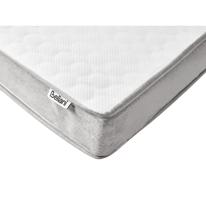 Upholstered Fabric Bed with Mattress, Super King (6'), Grey