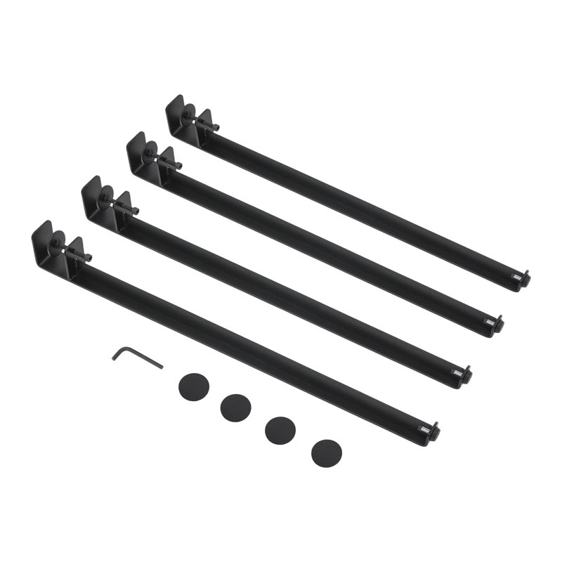 4PCS Adjustable Table Clamp Legs, Noir
