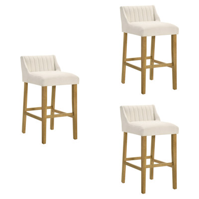 Ensemble de 3 tabourets de bar en bois Faune