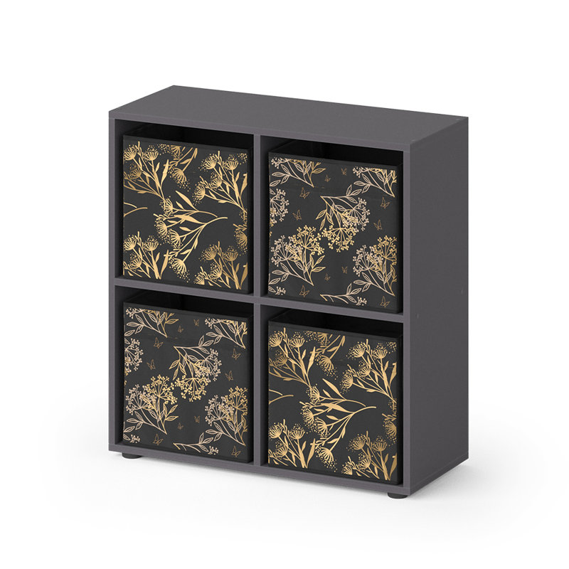 Runell 72.6 cm H x 72 cm W Bookcase