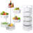 5-Tier Rotating Storage Basket Organizer, Durable PP Plastic Multi-Purpose Rack For Kitchen, Pantry, Bathroom & Home, Space-Saving Design With Breathable Grid Pattern