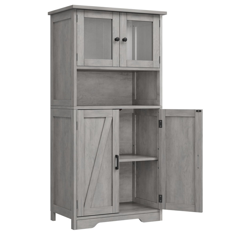 Zimir Freestanding Bathroom Cabinet, Gray