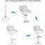 Ensemble de 2 tabourets de bar Aryelle, tabourets réglables à hauteur de comptoir avec dossier et accoudoirs, chaises de bar pivotantes modernes avec repose-pieds, tabourets de cuisine en polyuréthane revêtus d'îlot de cuisine, gris-1058920763-1062141150