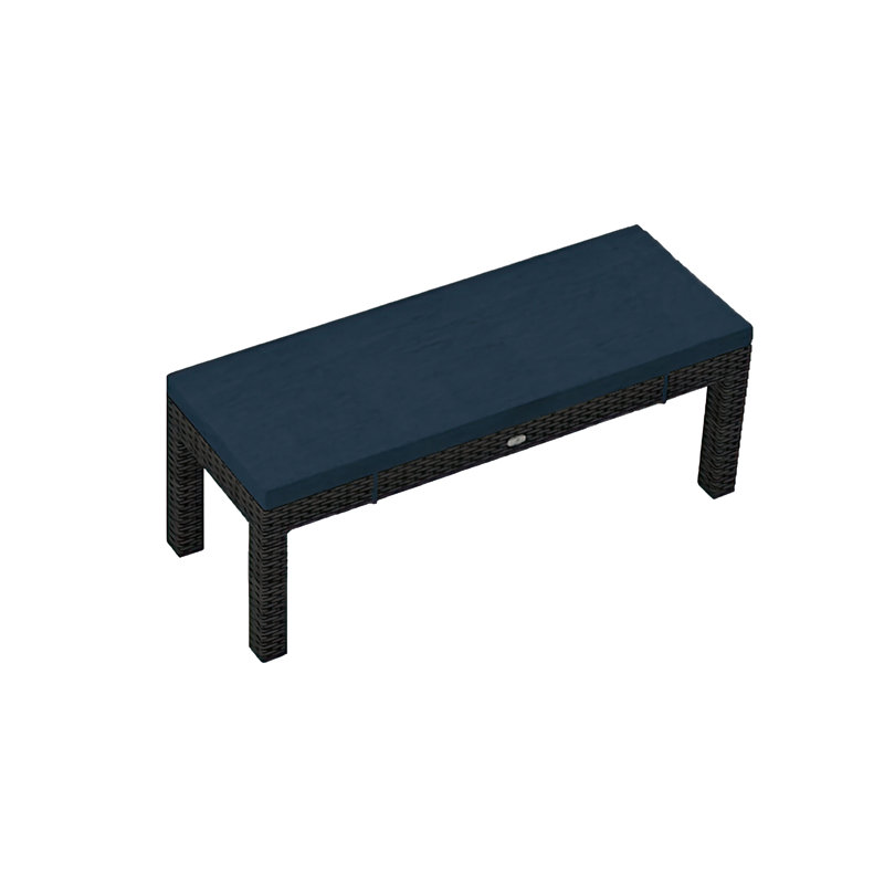 Banc de pique-nique en osier Suffern, Spectre indigo Sunbrella®