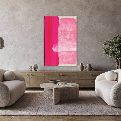 Douces montagnes ondulantes II - paysage abstrait, peinture d'art sur les collines