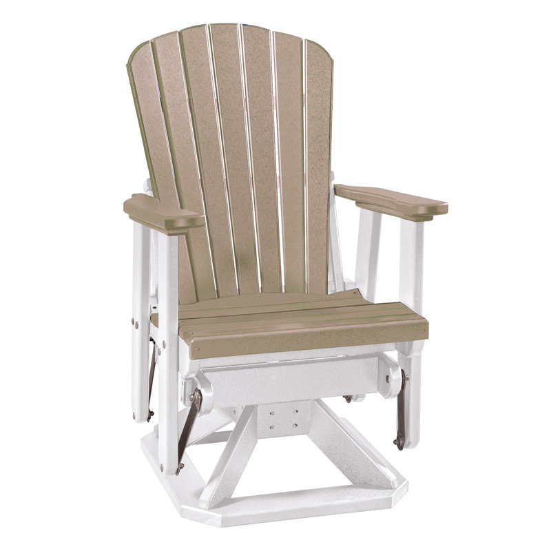 Outdoor Adirondack Chair, Light Brown/White