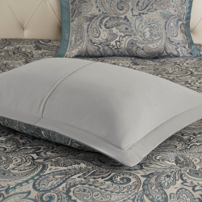 Ensemble d'édredon 12 pièces avec draps en coton bleu sarcelle