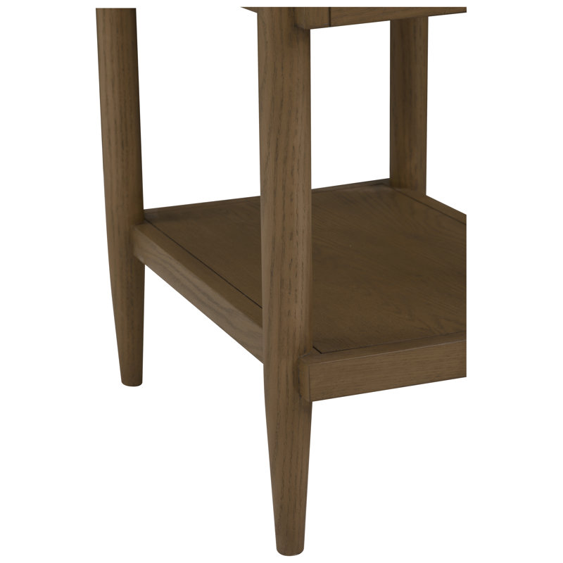 One Drawer Rectangle Drink Table, Caramel