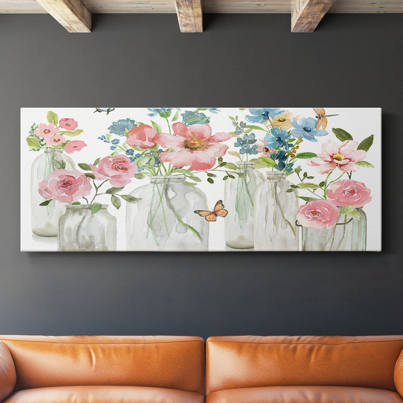 Butterfly Garden Collections - Toile tendue avec châssis - Prêt à accrocher, H 12 po x l 30 po