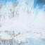 5 toiles murales abstraites en bleu, gris, jaune et bronze