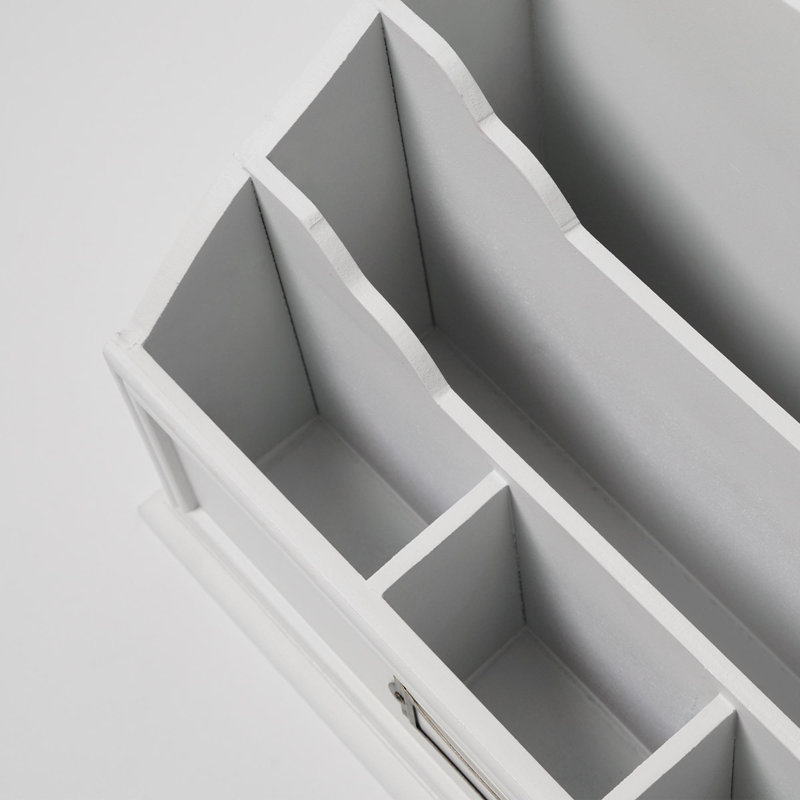 Classeur de bureau à 3 niveaux Danetta, Blanc