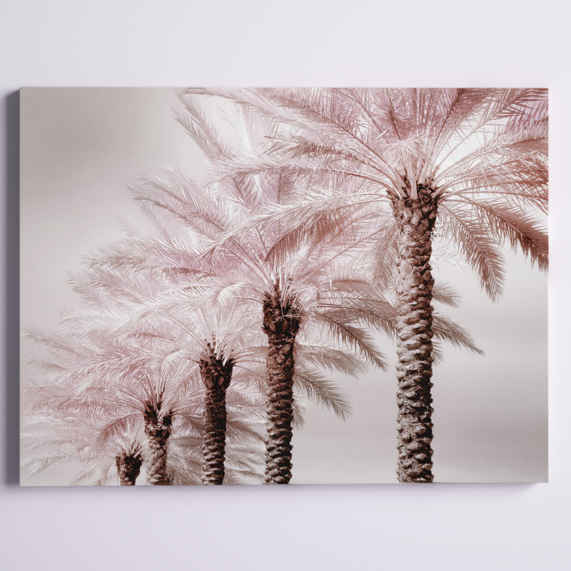 Stately Palms - Reproduction d'art graphique sur toile encadrée, H 36 po x l 48 po x P 1,5 po, Toile tendue