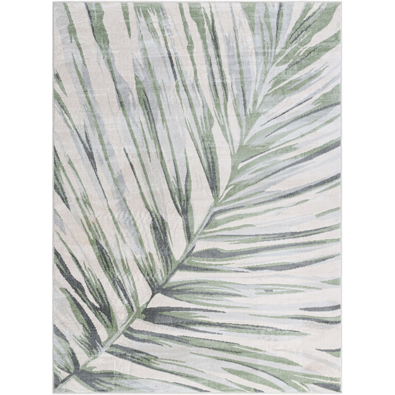 Boho Runner Cream/Green/Grey_ROM2401, Rectangle 200 x 275cm