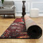 Tapis géométrique orange / bleu Ethyleen-22363466