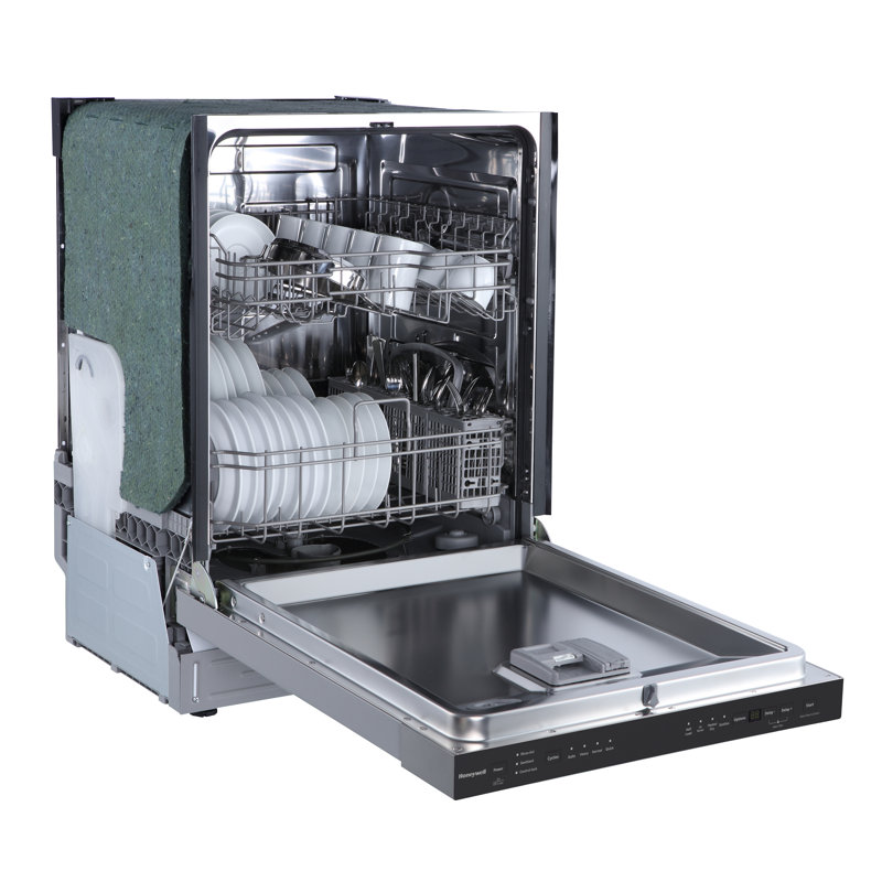Honeywell 24 Inch Dishwasher With 12 Place Settings, 7 Washing Cycles, Stainless Steel And Plastic Tub, Ul/energy Star- Stainless Steel