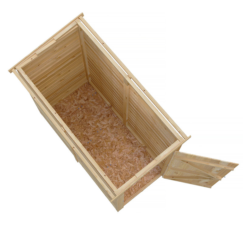 3 ft. W x 6 ft. D Wood Overlap Pent Storage Shed